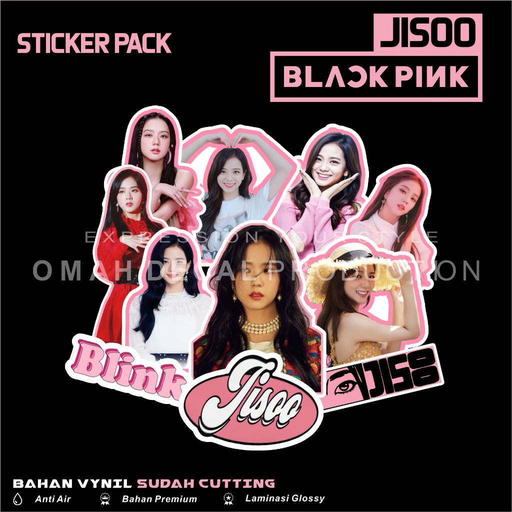 

STICKER BLACK PINK KPOP JISOO STIKER PACK BLACK PINK ANTI AIR STICKER LAPTOP CASE HP STIKER HELM