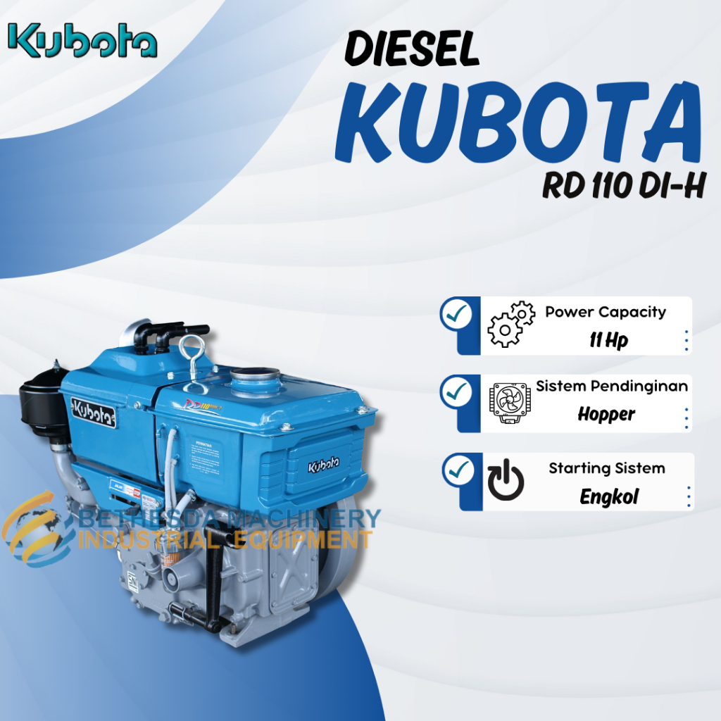 Mesin Diesel Kubota RD 110 DIH-2 Hopper