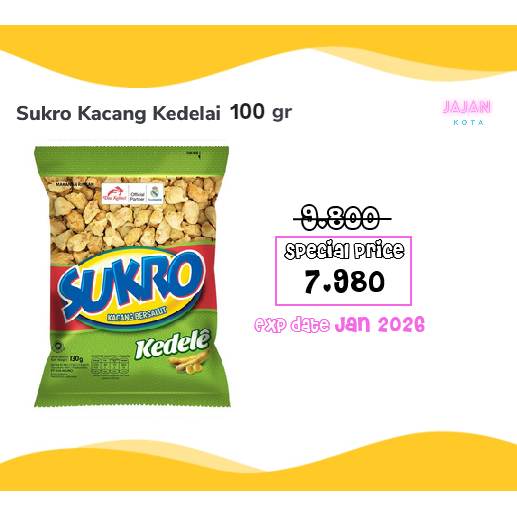 

Sukro Kacang Kedelai 100 gram 95 gram