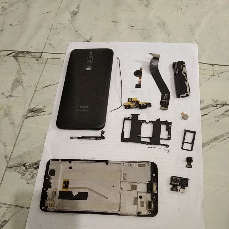 Suku cadang Meizu m6t Ori backdoor Meizu m6t kabel antena Meizu m6t sidik jari Meizu m6t PCB Meizu m