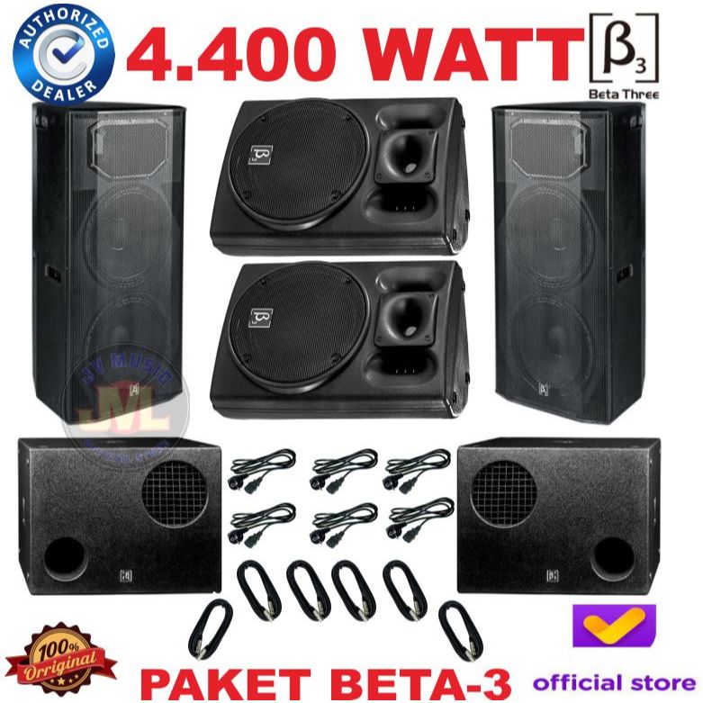 Paket Sound System Lapangan Beta-3 TW215A B118A U15A Paket Speaker Aktif