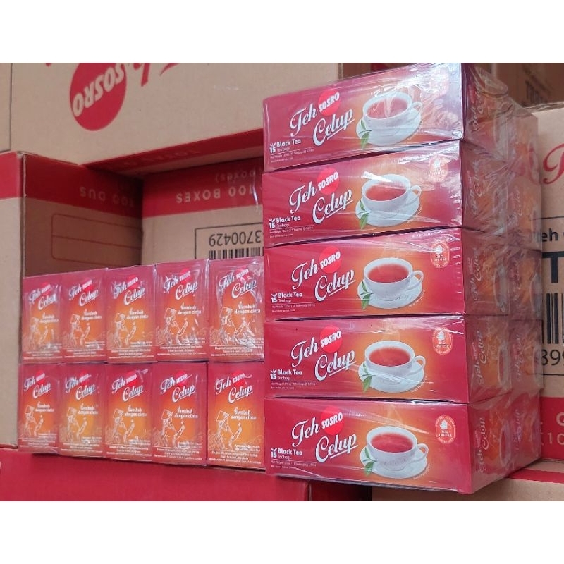 teh celup sosro isi 15 ( PER DUS 100 KOTAK )