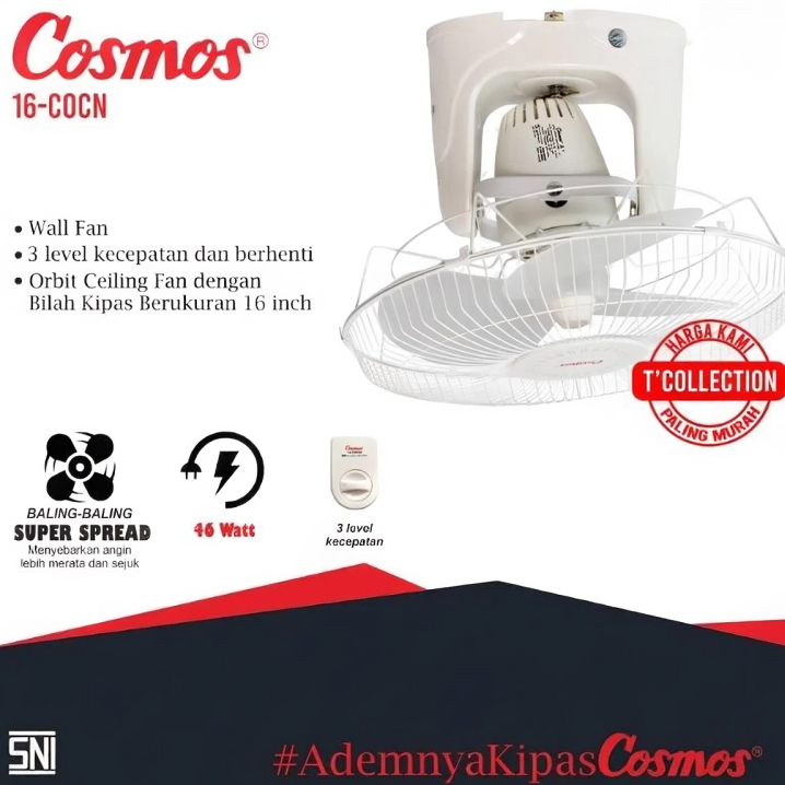 Kipas Angin Plafon Cosmos 16-COCN 16 Inch / Kipas Gantung Orbit Cosmos 16COCN 16" Ceiling Fan Cosmos