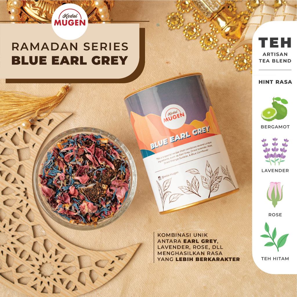 

Blue Earl Grey - Leyla - The Gifted Series - Premium Kedai Mugen Artisan Tea Blends 30g