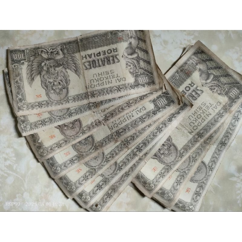 uang kuno 100 rupiah dai nippon