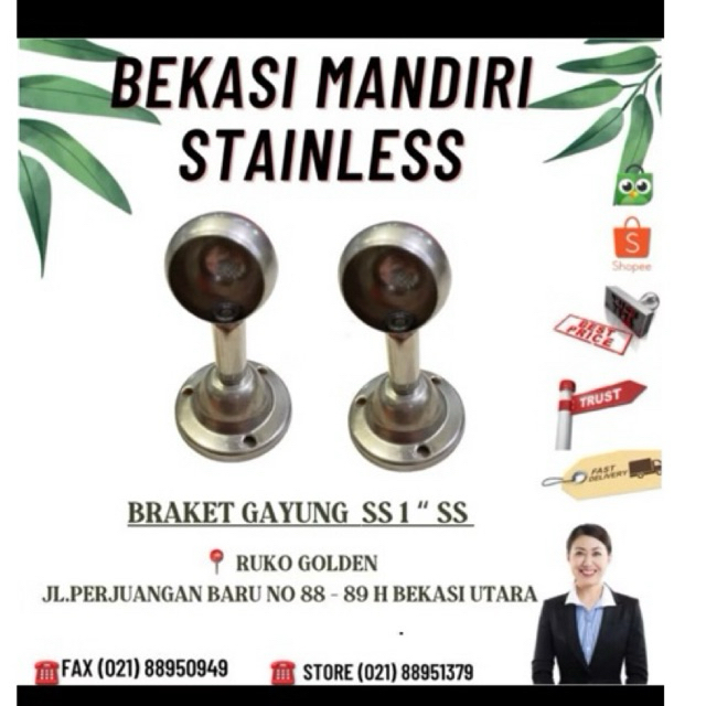 Bracket Gayung Pipa Stainless Steel