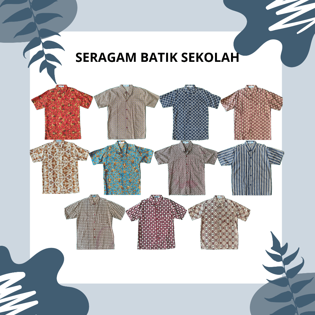 Seragam Batik Sekolah SD Negeri Swasta Pendek Panjang