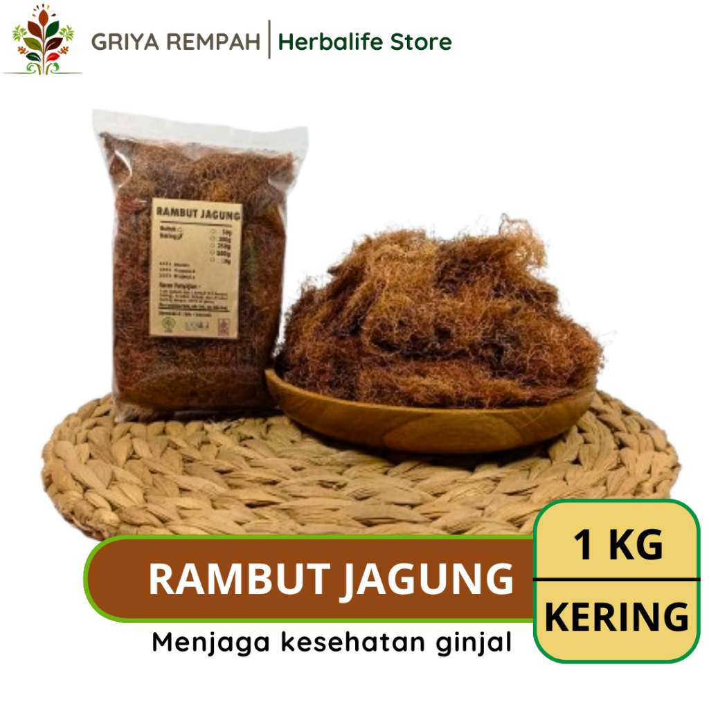 

RAMBUT JAGUNG KERING 1 KG Sutra Jagung Rempah Herbal Simplisia Alami untuk Kesehatan & Ramuan Jamu Tradisional corn silk