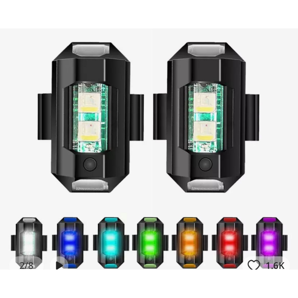 Lampu Sen Strobo Led 7 Warna Lampu Sen Tempel Universal Tahan Air / Lampu Pesawat Kedip 7 Warna Univ