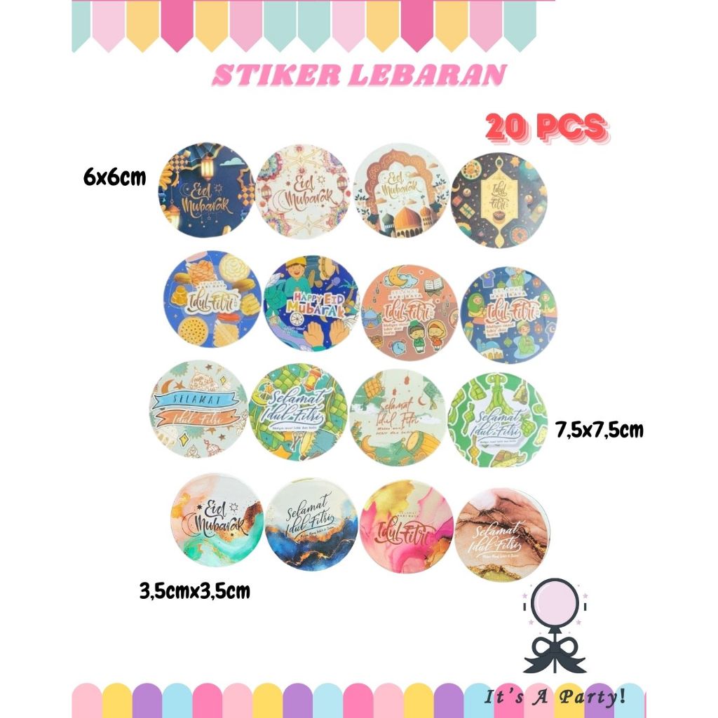 

Stiker Ramadhan 25pcs 3,5cm 5cm dan 20pcs 7,5cm Stiker Toples Kemasan Parcel Stiker Idul Fitri Tempelan Stiekr Hampers