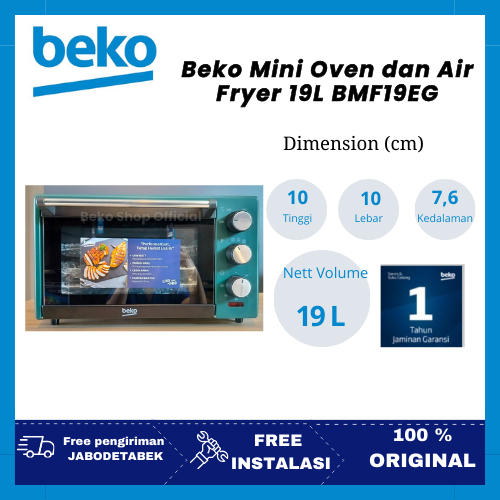 Beko Mini Oven dan Air Fryer 19L BMF19EG