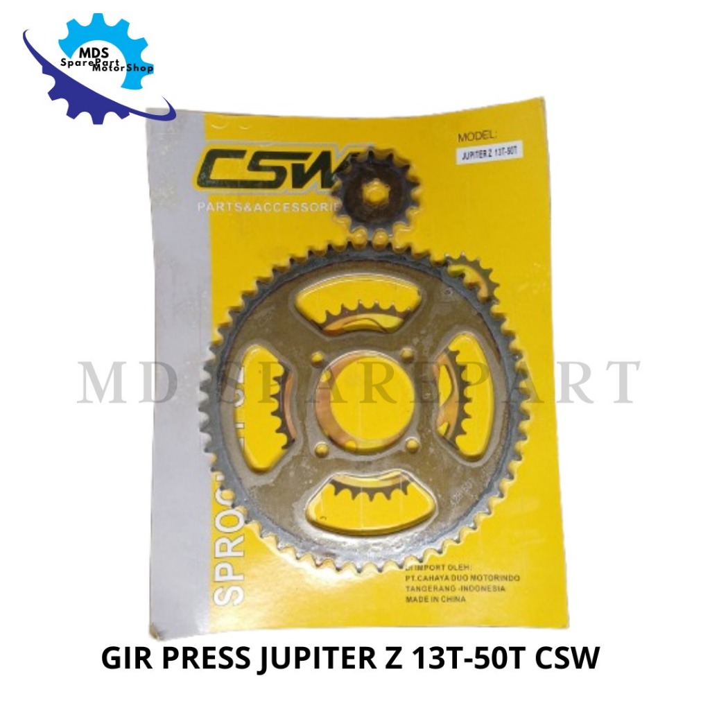 GEAR GIR PRESS GIR SET DEPAN BELAKANG JUPITER Z 13T-50T CSW