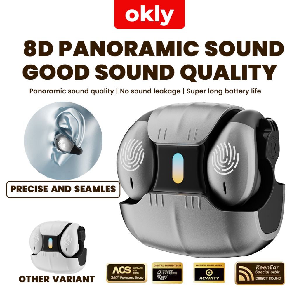 Okly Mini TWS Earphone Bluetooth - Headset Olahraga Nirkabel Mecha