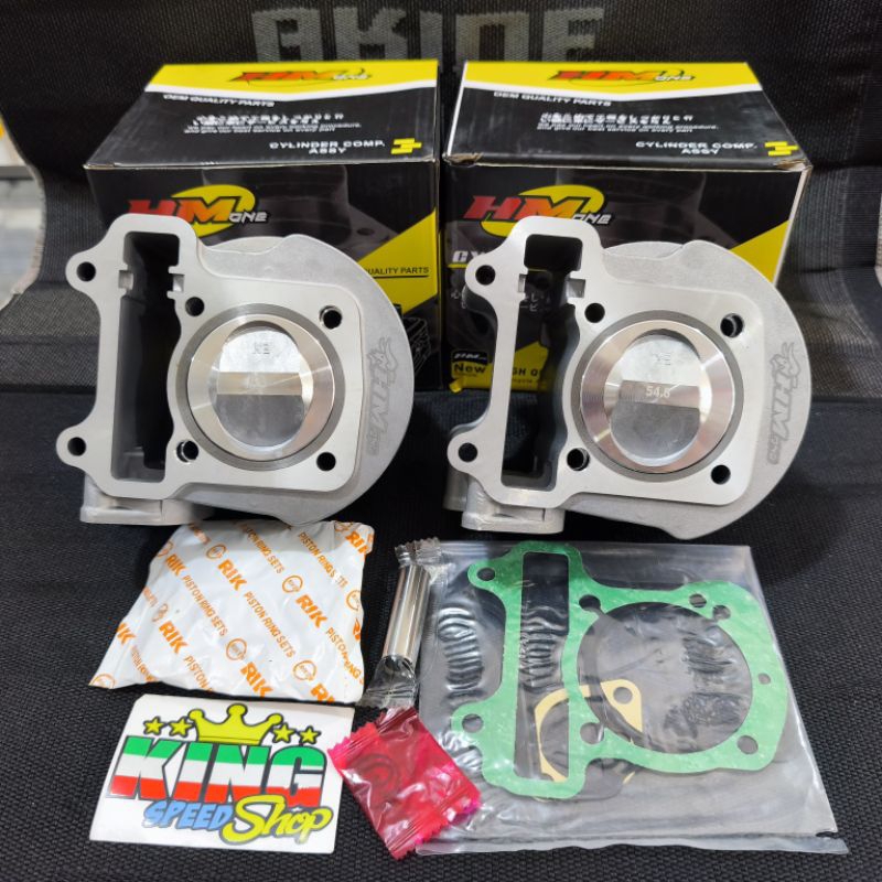 BLOK SEHER HM 1 BLOK SET BORE UP 53mm & 54,5 mm BUAT HONDA BEAT ESP / SCOOPY ESP / VARIO 110 ESP / K