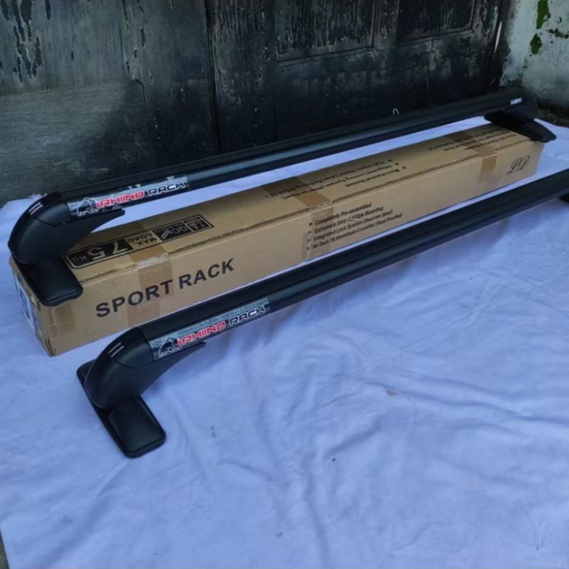 Crossbar RHINO RACK SPORTRACK Model Kunci Jepit Body Mobil - Crossbar Kaki Roofrack Mobil