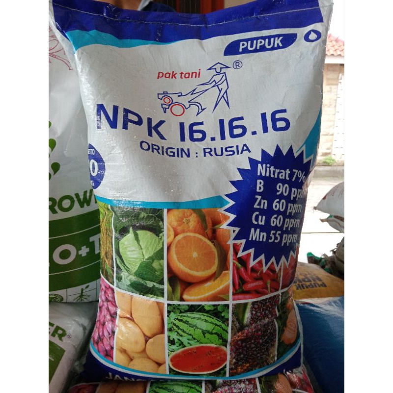 Pupuk NPK Pak Tani 161616 Kemasan 20kg NPK 161616 Rusia 20 kg