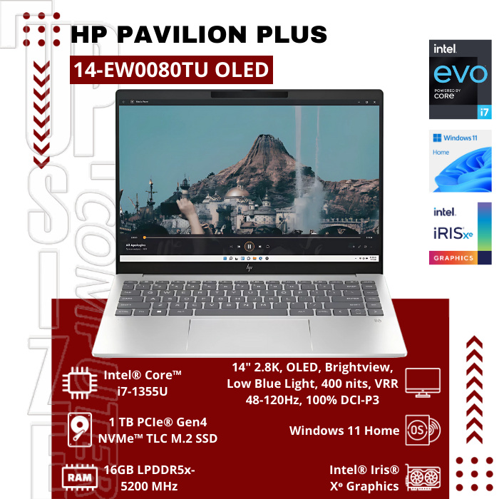 HP Pavilion PLUS 14-EW0080TU OLED Intel® Core™ i7-1355U