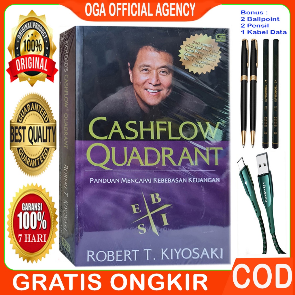 buku cashflow quadrant - robert t kiyosaki - original & segel