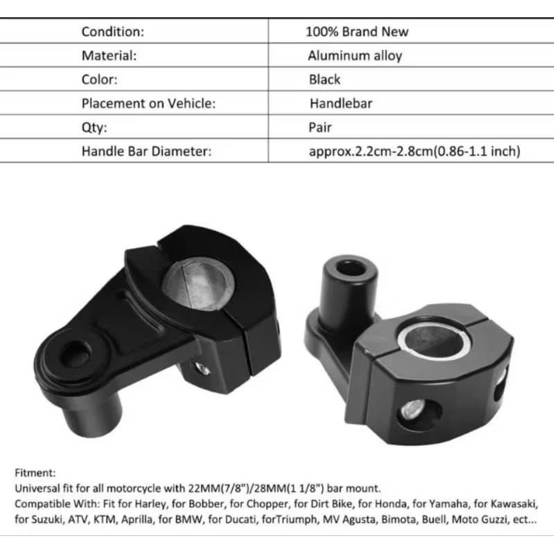 Raiser stang universal stelan aluminium/peninggi stang raiser stang pivot stelan maju mundur