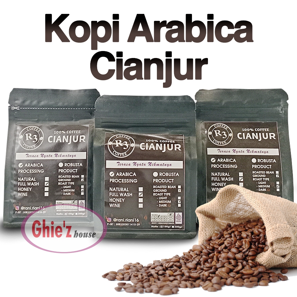 

Kopi Arabica Cianjur R3 100g | Kopi Cianjur | Coffee | Kopi Bubuk | Ghiez House