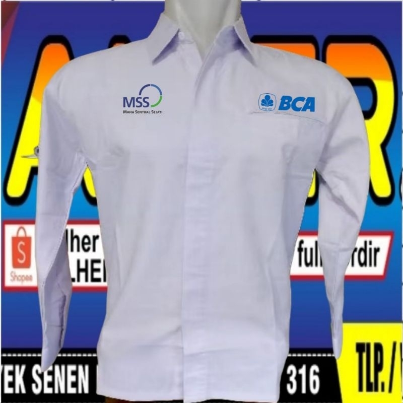 kemeja MSS Bank BCA baju MSS Bank BCA seragam MSS Bank BCA Pdh MSS Bank BCA kemeja kerja MSS Bank BC
