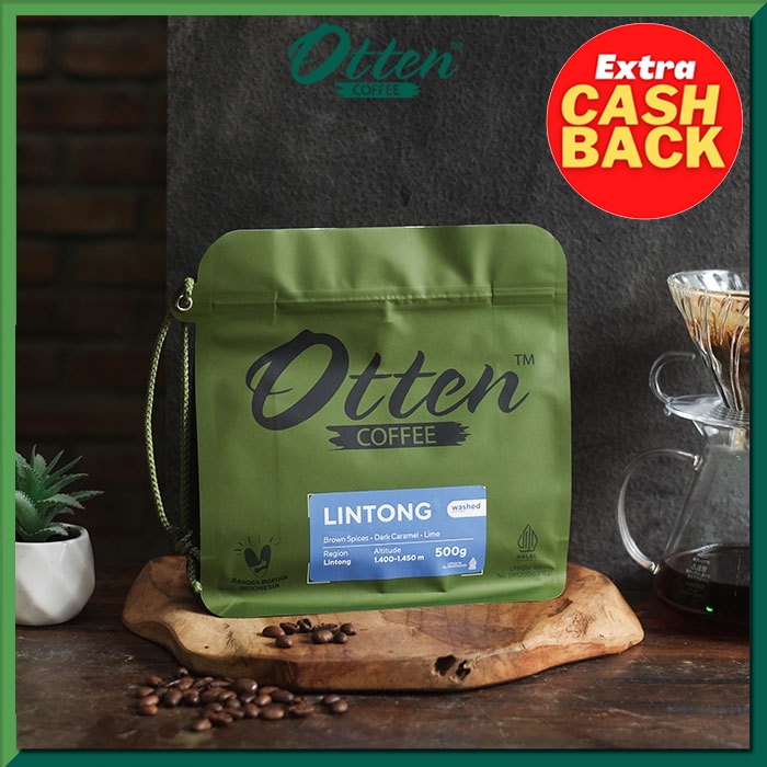 

Kopi Arabica Lintong Onan Ganjang 500gr - Biji / Bubuk Kopi Otten Coffee Roasted Beans