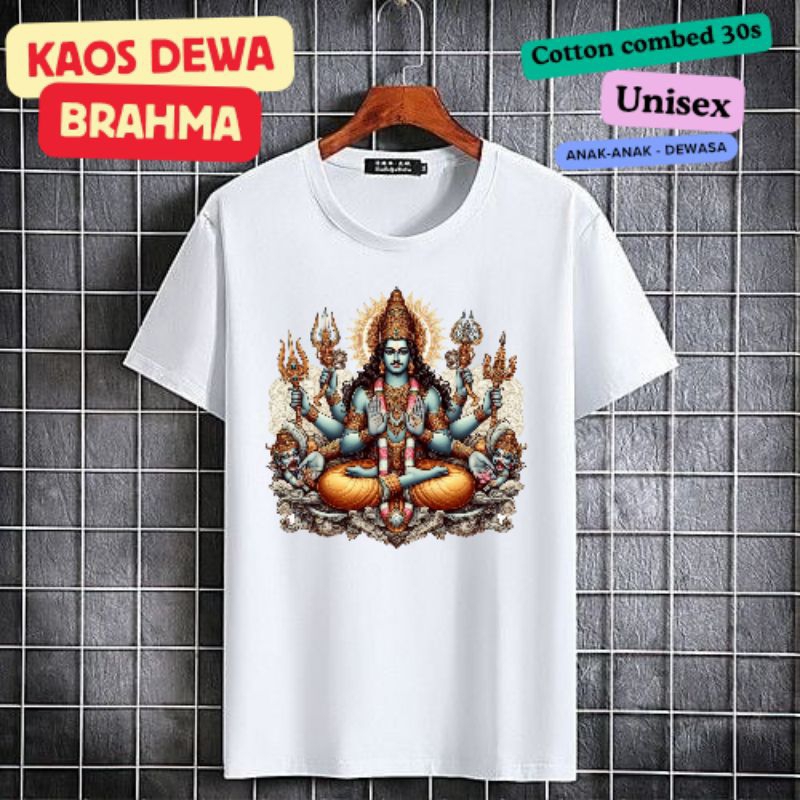 Kaos Dewa Brahma Cotton Combed 30s / Kaos Dewa Hindu Unisex