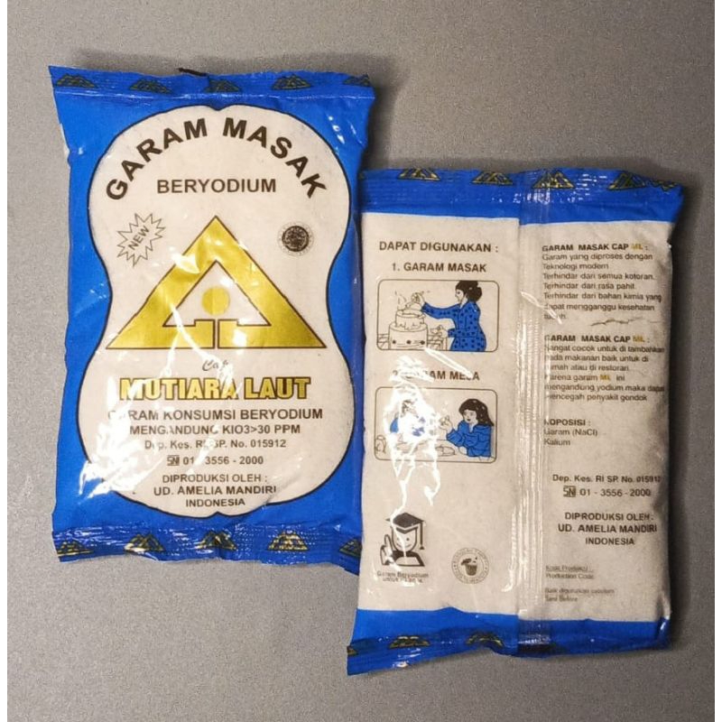 

Garam Dapur Murni Beryodium Cap Mutiara Laut 200gr / Garam Cap Mutiara Laut Beryodium 200gr