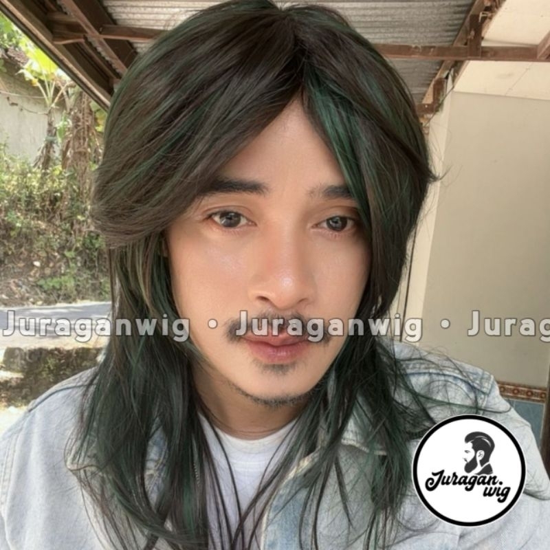 WIG PRIA KOREA RAMBUT PALSU MODEL MULLET HIGHLIGHT GENJI