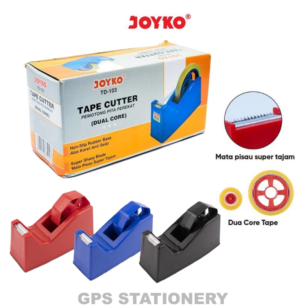 

TAPE CUTTER JOYKO TD-103 / Dispenser Tape Cuter Joyko / Tempat Selotip Joyko TD-103