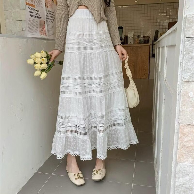 Rok Idul Wanita Kerja - New Rok Katbol Hitam Putih Cokelate Panjang Import Fashion Wanita / Rok Katb