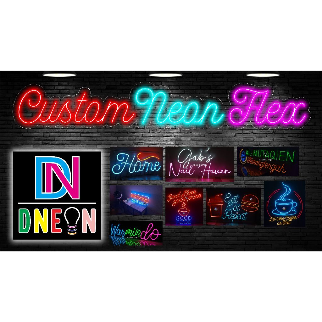 Lampu Neon Flex Custom Nama 5 Huruf