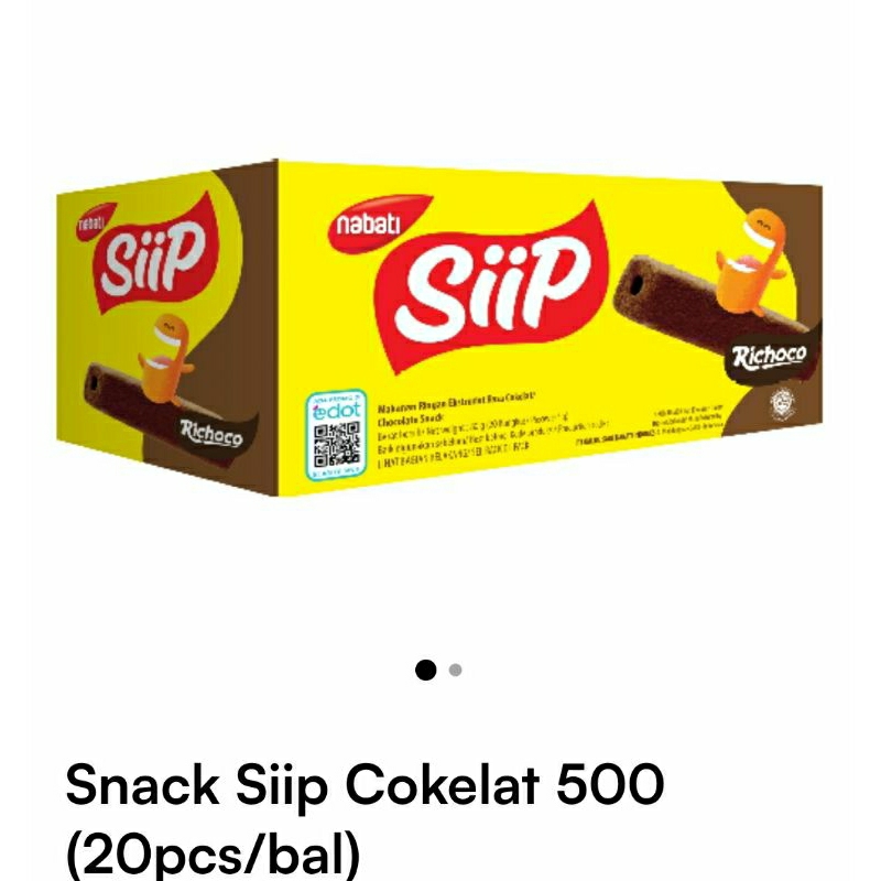 

Nabati siip cokelat 4gr (20pcs) /siip 500 /siip cokelat /cemilan /snack