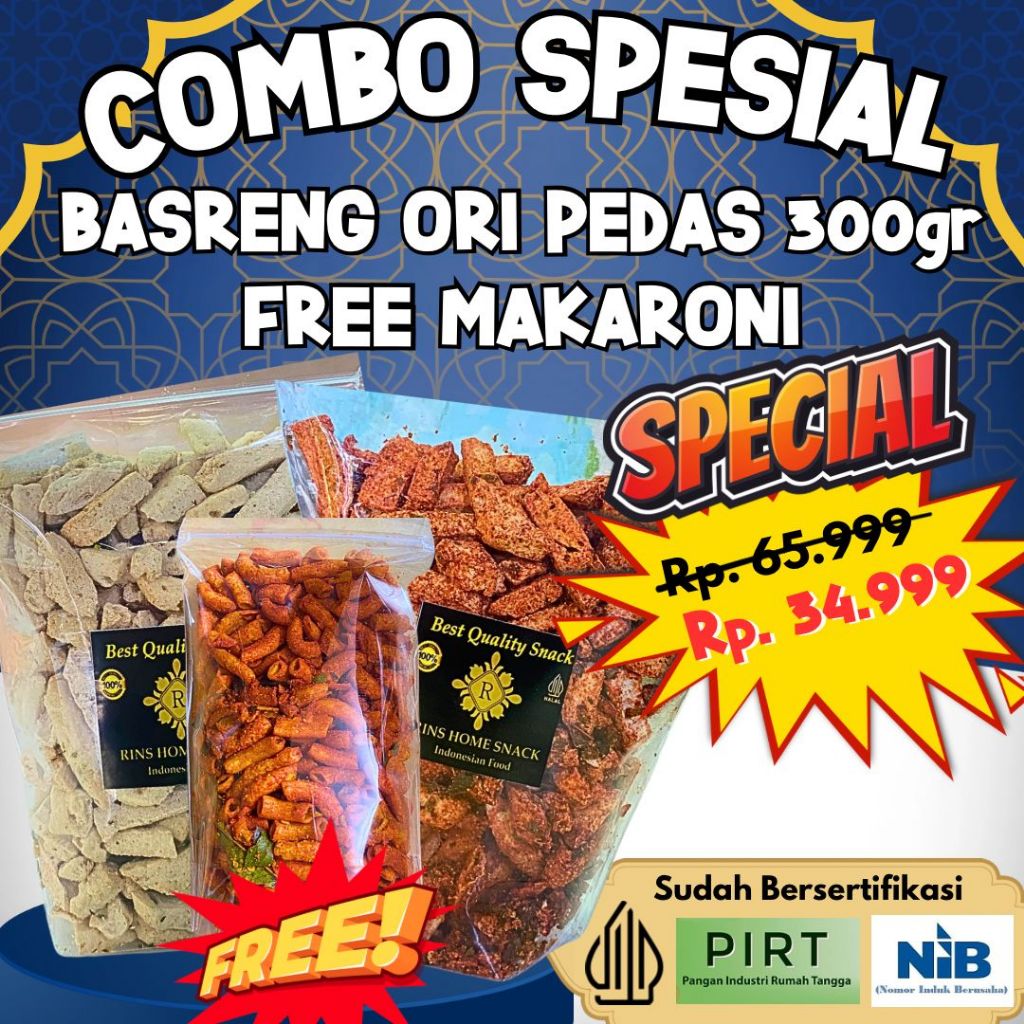 

BASRENG PAKET BUNDLING 300GR FREE MAKARONI 100GR