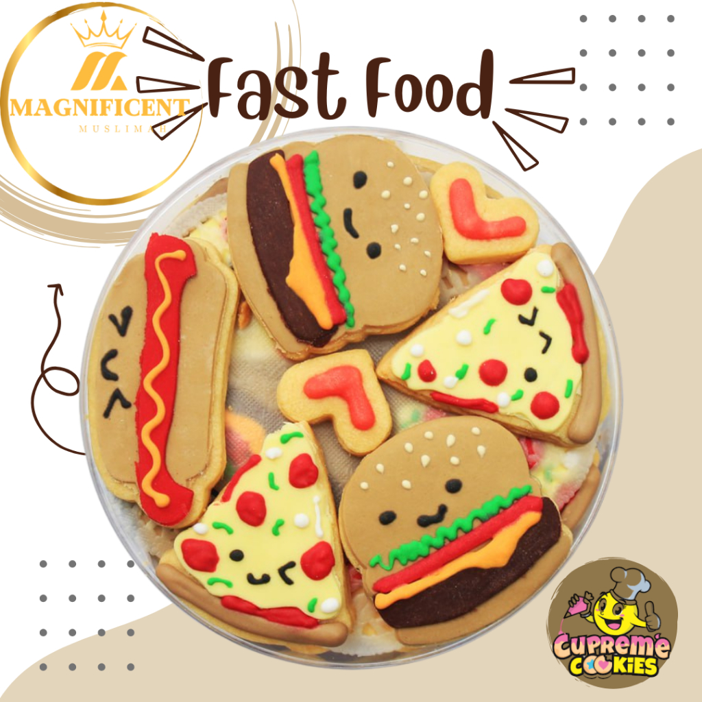 

COOKIES FAST FOOD BY CUPREME COOKIES | KUE KERING KUKIS COOKIES ANAK KARAKTER BENTUK KARTUN BURGER PIZZA HALAL LUCU IMUT