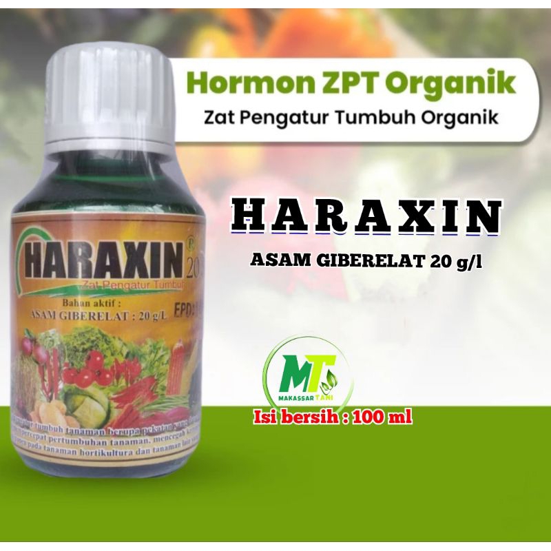 Haraxin Hormon Giberelat 20 g/l 100ml Zpt Pemacuh pertumbuhan tanaman  dan hormon bunga dan buah