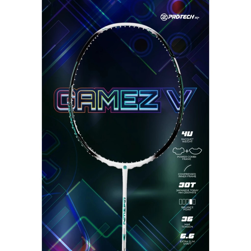 RAKET BADMINTON PROTECH GAMEZ V