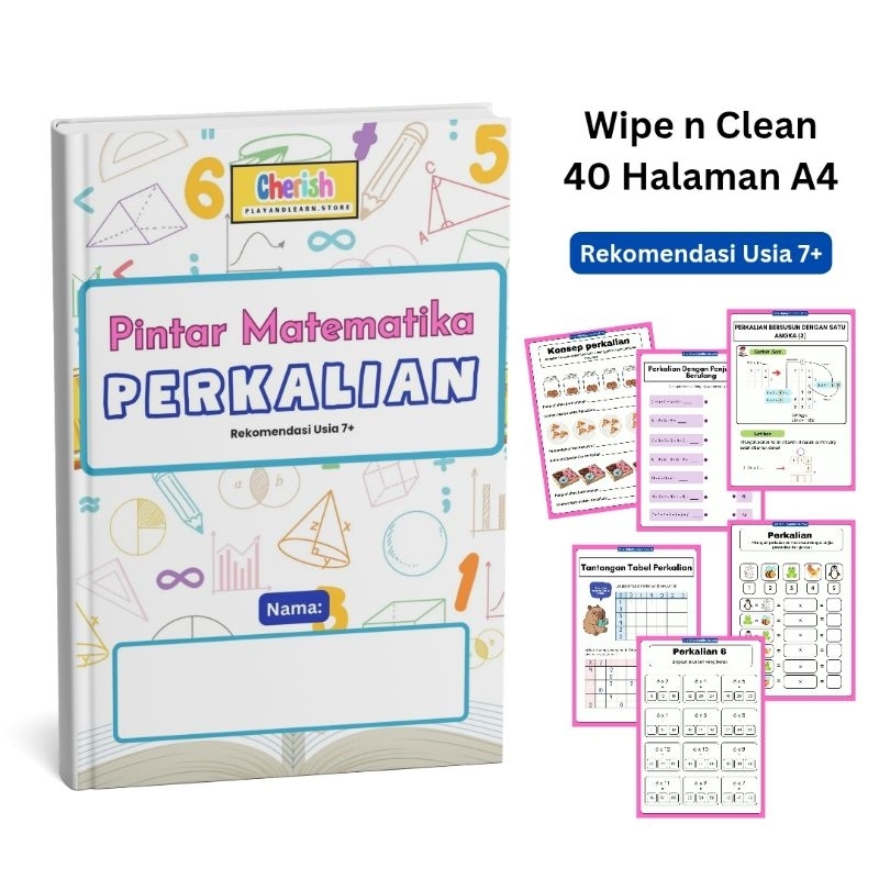 Wipe And Clean Worksheet Pintar Matematika Perkalian