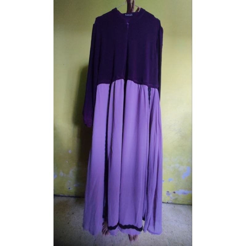 preloved ranee bruggman set gamis syar'i ungu