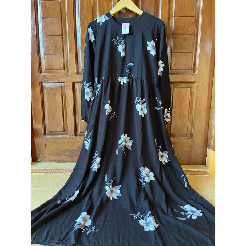 GAMIS KATUN RAYON GAMIS LEBARAN GAMIS MOTIF RAYON