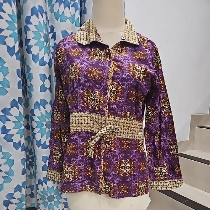 Preloved Batik Top Purple