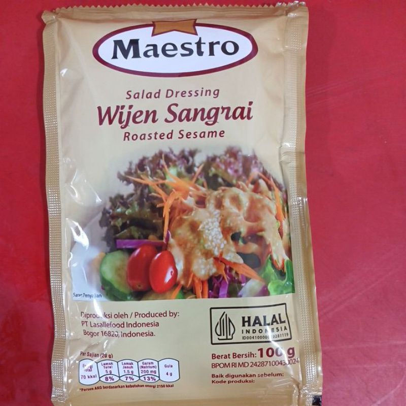 

Maestro wijen sangrai sachet 100gr