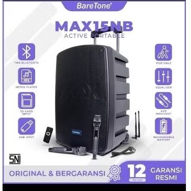 SPEAKER AKTIF BARETONE 15NB SPEAKER BLUETOOTH 15 INCH