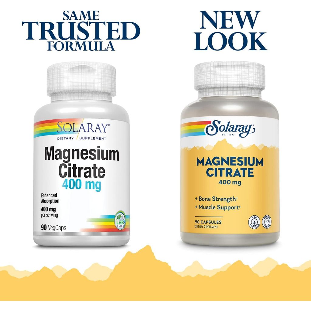 Solaray, Magnesium Citrate, 400 mg , Vegan