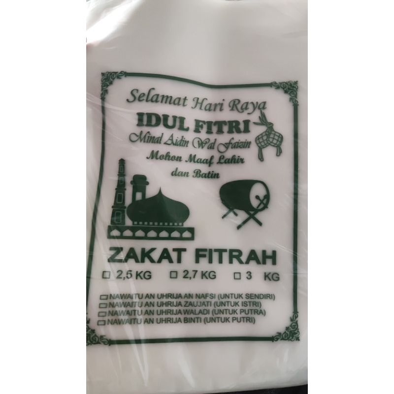 (GROSIR) Plastik beras zakat fitrah 3kg