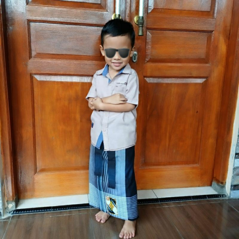 Sarung Celana Anak Wadimor motif kotak hitam putih