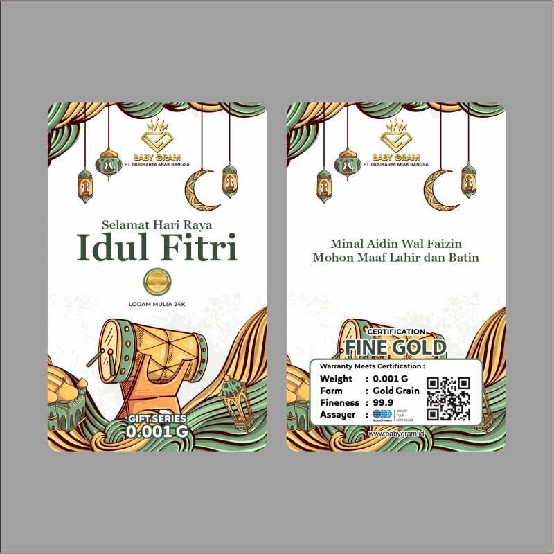 Baby gram Gift Series Idul Fitri minigold 0,001gr