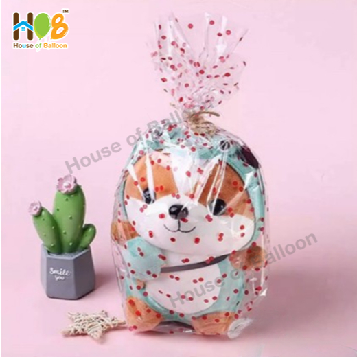 

(1Pak - 12 Lembar + Kawat) Goodie Bag Motif Random 20x45 Plastik Parcel OPP Tebal Kuat