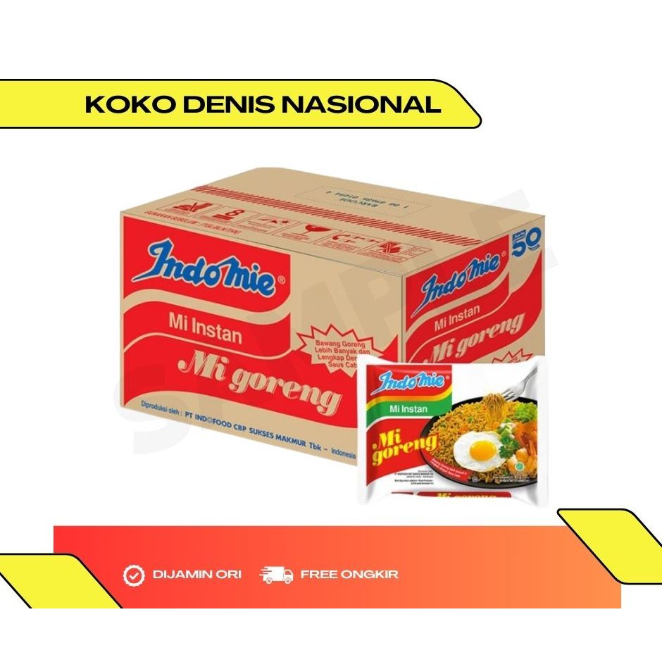 

Mie Indomie Goreng 1DUS/BOX (KOKO DENIS NASIONAL)