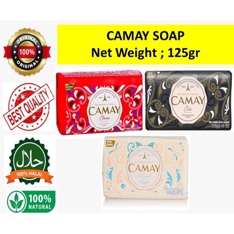 CAMAY SOAP 125 GR | CHIC | CLASSIC | NATURAL